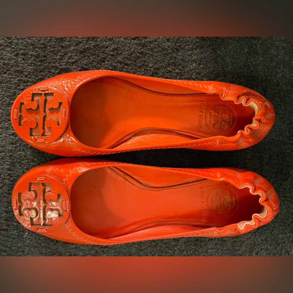 Tury burch orange flats